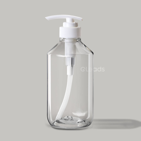 500ml透明斜肩圆形pet塑料瓶